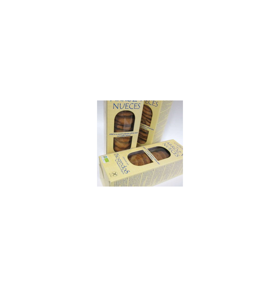GALLETAS ARROZ y NUECES S/GLUTEN 200 gr BIOGREDOS