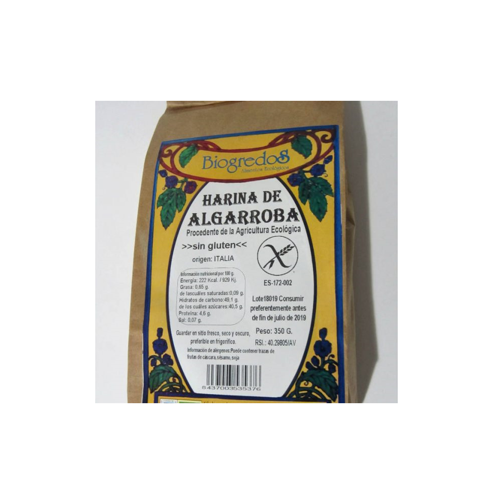 HARINA ALGARROBA SIN GLUTEN 350 gr BIOGREDOS