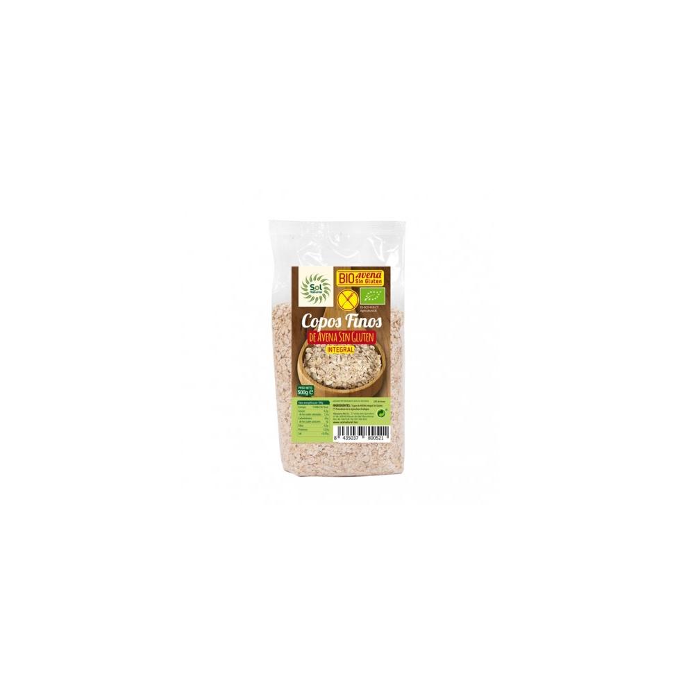 COPOS DE AVENA FINOS S/G 500 gr BIO SOL NATURAL