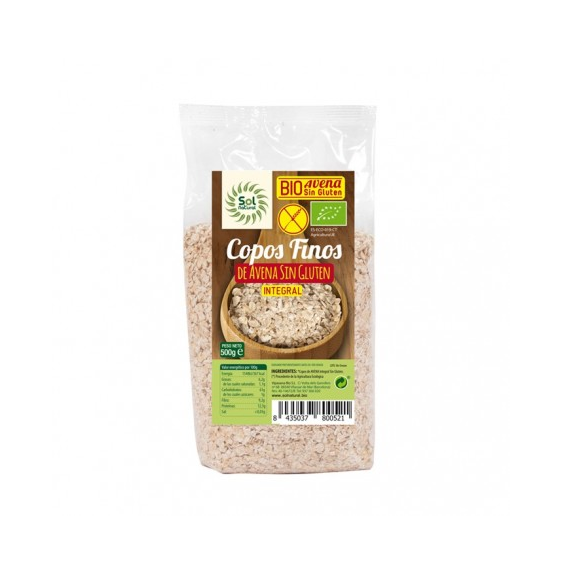 COPOS DE AVENA FINOS S/G 500 gr BIO SOL NATURAL