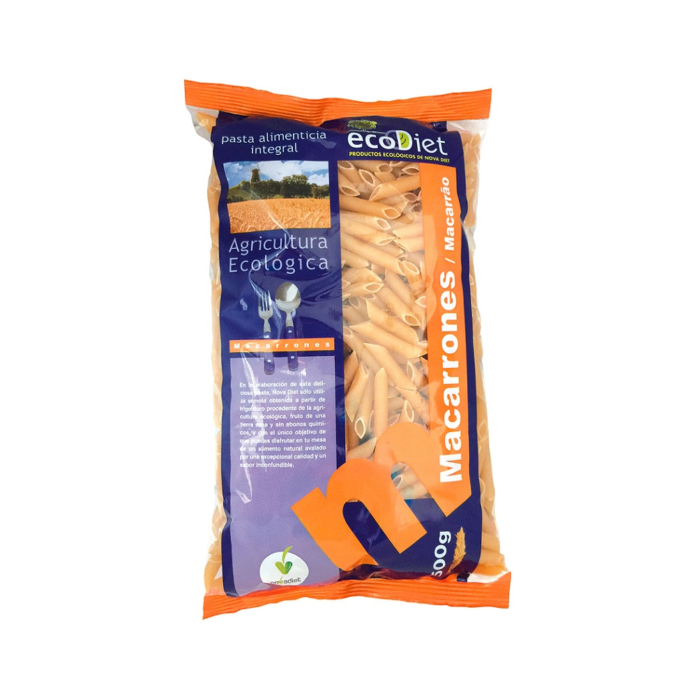 MACARRONES INTEGRALES ECODIET 500 gr *NOVADIET
