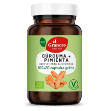 CURCUMA + PIMIENTA 100+20 caps BIO *GRANERO